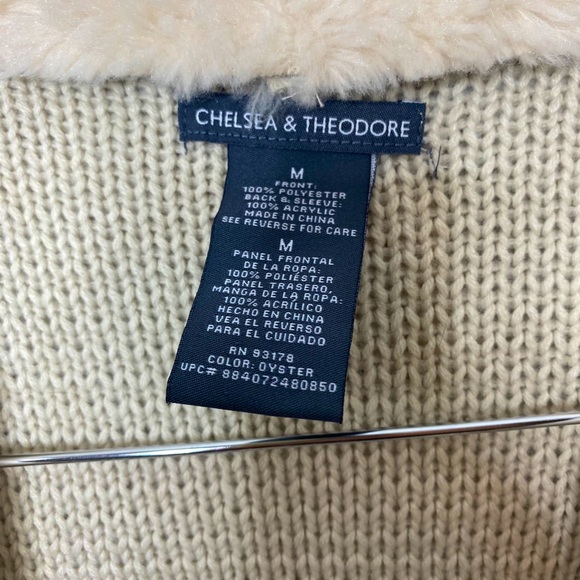 Faux Fur Trimmed Waterfall Sweater Cardigan - Picture 7 of 9